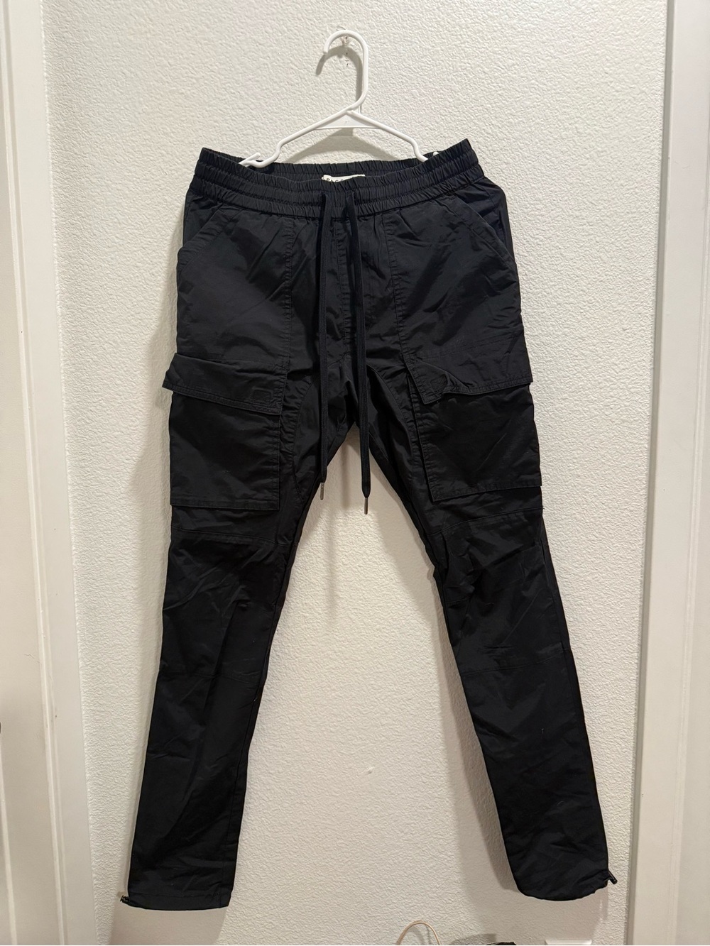 PacSun Black Cargo Jogger Pants with Drawstring Waist